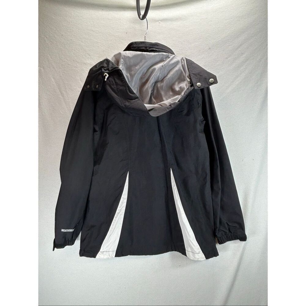 Eddie Bauer WeatherEdge Waterproof Hooded Jacket Women’s M Black White - Picture 3 of 11